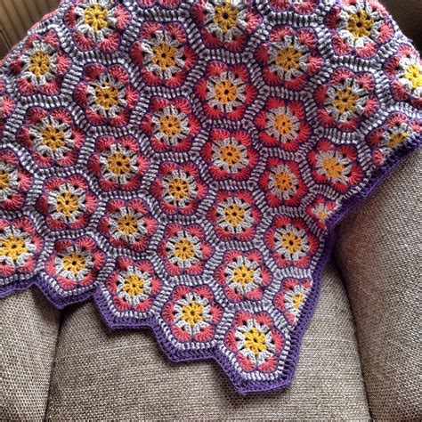 African Flower Blanket Flower Blanket Crochet African Flowers