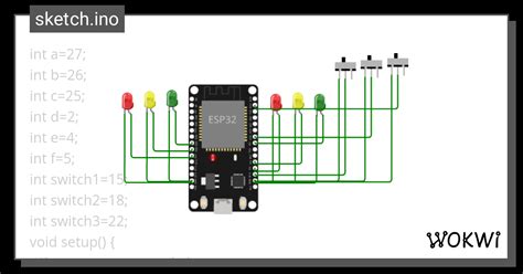 Traffic Light Wokwi Esp Stm Arduino Simulator