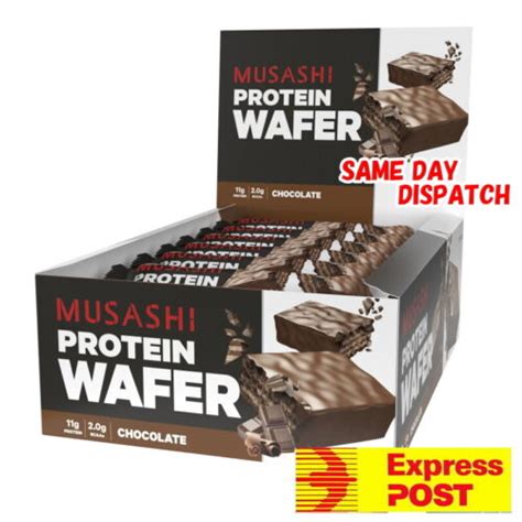 Musashi Protein Wafer 10x Bar Mix Available Chocolate Vanilla Low Carb High Ebay