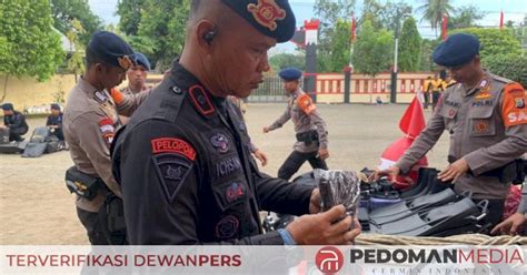 Operasi Mantap Brata 2024 Danyon Brimob Bone Cek Kesiapan Personel