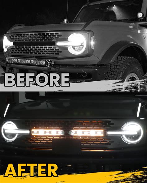 Luz Led De Rejilla Para Ford Bronco Kit De L Mparas