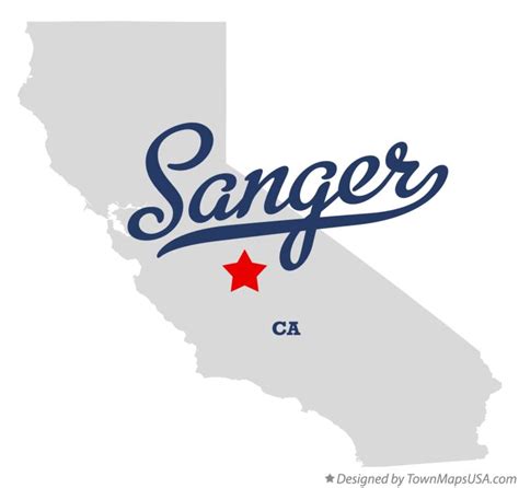 Map of Sanger, CA, California