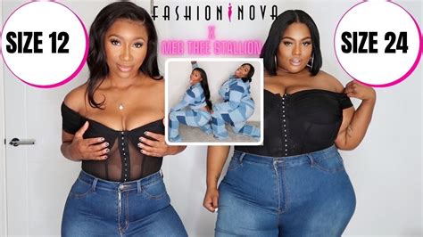 SIZE 12 Vs 24 FASHIONNOVA X MEG THEE STALLION TRY ON HAUL YouTube