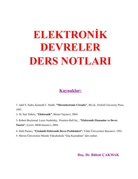 Elektronik Devreler