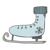 Cute Ice Skates For Winter Sport And Recreation Flat Vector