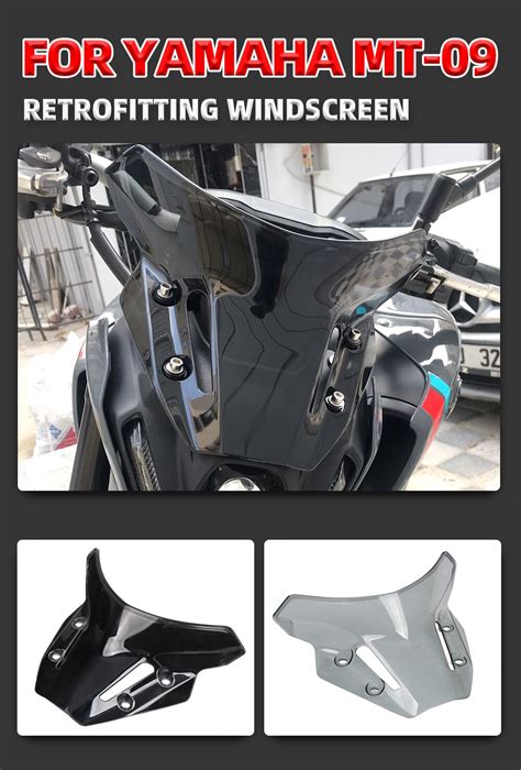 2023 2022 Mt09 Fz 09 Motorcycle Windshield Wind Deflector Wind Screen