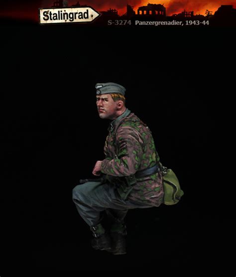 Wwii Germany Panzergrenadier Noncommissioned Officer Sitting And