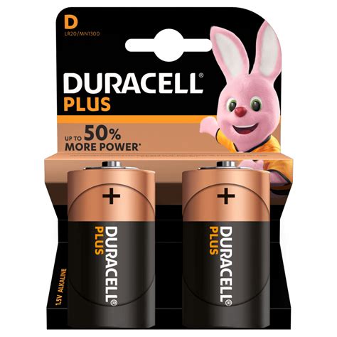 Duracell Plus Pack Of 2 1 5v D Size Batteries Lr20 Mn1300 Light And Power Solutions Ltd