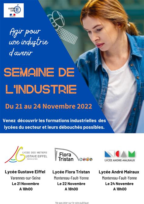 Semaine De L Industrie Lyc E Des M Tiers Gustave Eiffel