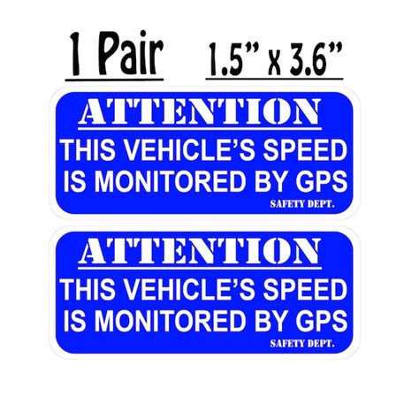 Speed Monitored By Gps Sticker Etsy