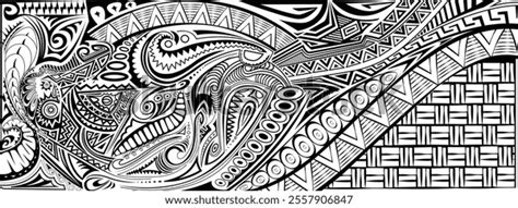 pacific papua  guinea tribal design stock vector royalty
