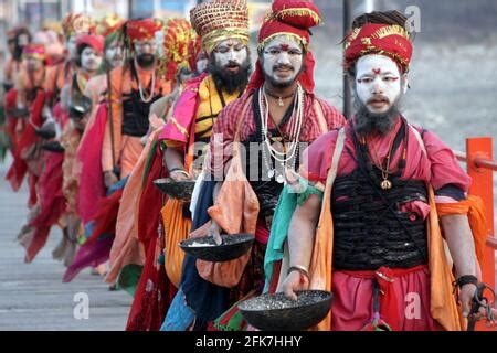 Naked Sadhu At The Kumbh Mela Haridwar Uttarakhand India Asia Stock