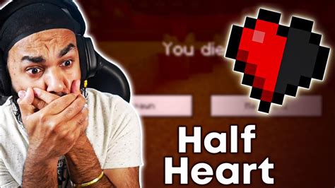 MINECRAFT HALF HEART CHALLENGE [part-2] - YouTube