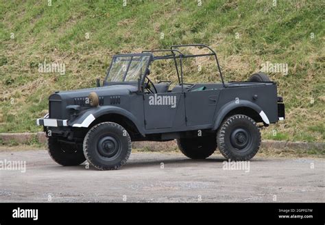 A Vintage Wartime German Military Vehicle Car Stock Photo - Alamy