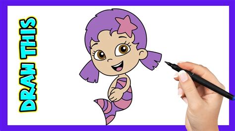 How To Draw Oona From The Fabulous Bubble Guppies Youtube