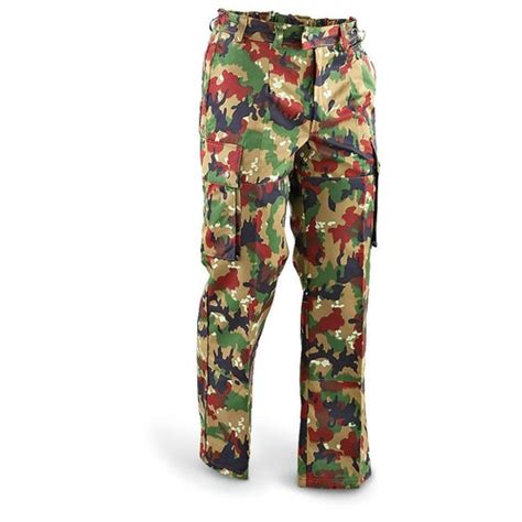 Genuine Swiss Army Field Trousers M70 Switzerland Combat Camo Etsy