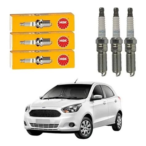 Jogo 3 Velas Ford Ka 1 0 12v 3cilindros 2014 2015 2016 2017 2018 2019