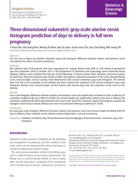 Pdf Three Dimensional Volumetric Gray Scale Uterine Cervix Histogram