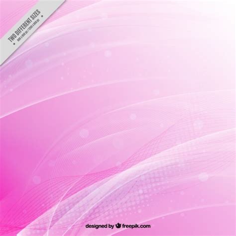 Fondo Rosa Con Formas Onduladas Y Efecto Bokeh Vector Gratis