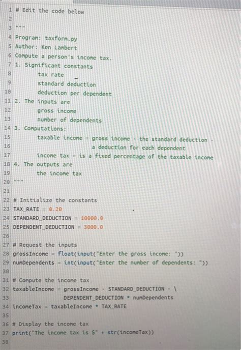 Solved Programming Exercise 2 1 0 Instructions The Tax Chegg