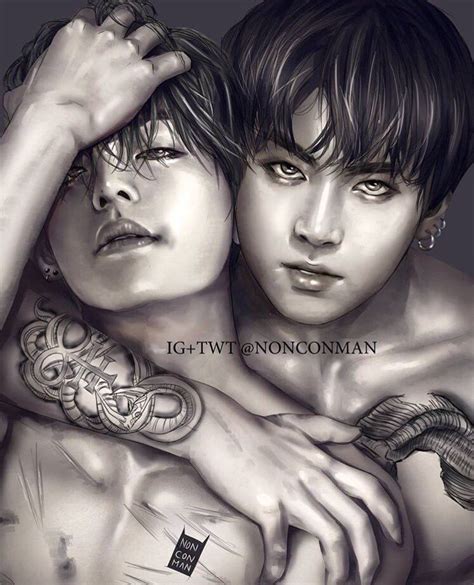 Pin By Channeary On Bts Fanart Taekook Vkook Fanart Bts Tattoos