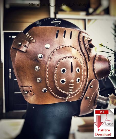 Pattern Pdf Leather Steampunkdieselpunk Mask Etsy