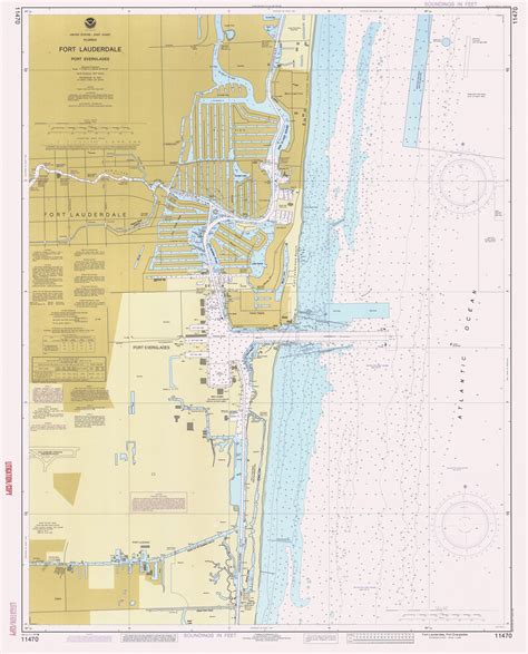 Fort Lauderdale And Port Everglades 1987 Old Map Nautical Chart Ac