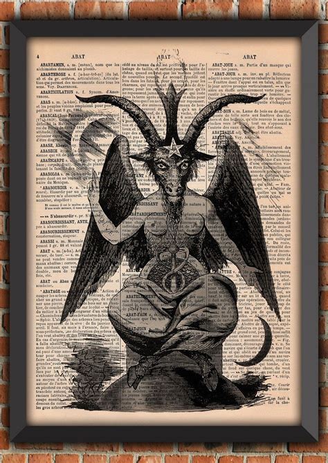 Baphomet Pentacle Occulte Démon Grimoire Œil Sorcellerie Magie Noire