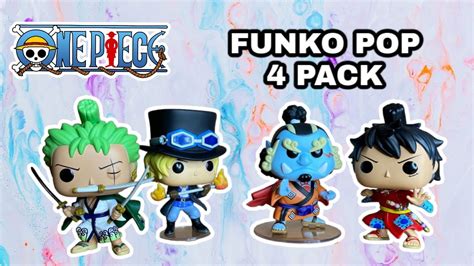 Unboxing Funko Pop One Piece 4 Pack Sabo Roronoa Zoro Jinbe Luffy Youtube