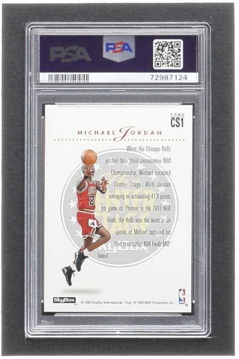 Michael Jordan Skybox Premium Center Stage Cs Psa