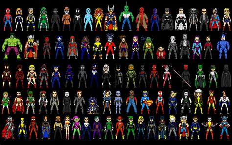 HD wallpaper: pixel art, Marvel Comics, pixels, superhero | Wallpaper Flare