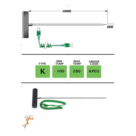 KP03 K Type Extended Heavy Duty Needle Probe TME Digital