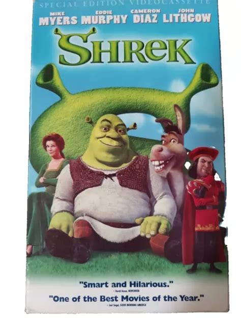 SHREK DREAMWORKS SPECIAL Edition 2001 VHS Movie Cassette Tape 9 28