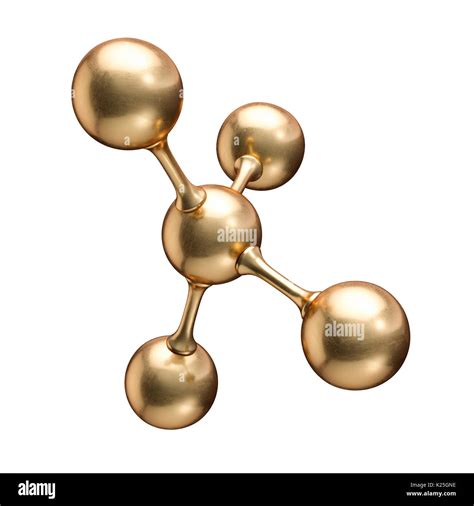 Modelo De Molécula De Oro Concepto Abstracto Forma Molecular Aislado