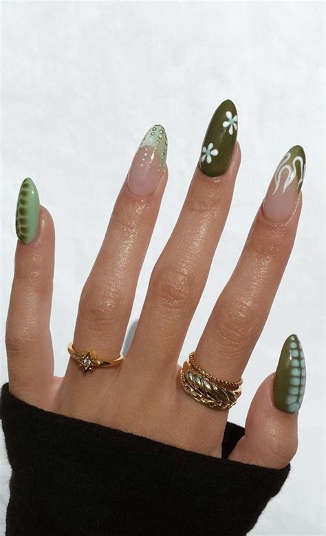 Green Almond Nails