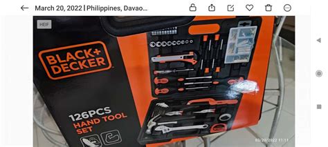 Black Decker Pieces Hand Tool Kit In Kitbox For Home Diy