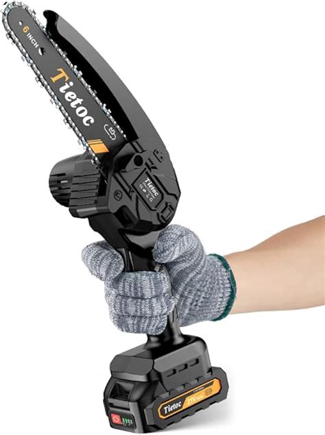 Amazon.com: Tietoc Mini Chainsaw 6 Inch Cordless [With 2Pcs 21V Batteries] [2024 Upgrade ...