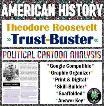 Trustbuster Theodore Roosevelt Political Cartoon Analysis - PRINT & DIGITAL