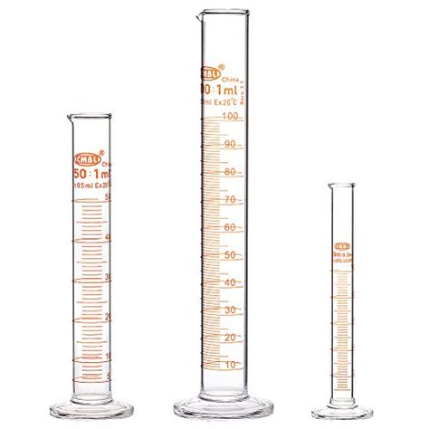 Ml Stonylab Pezzi Ml Cilindro Graduato In Vetro Borosilicato