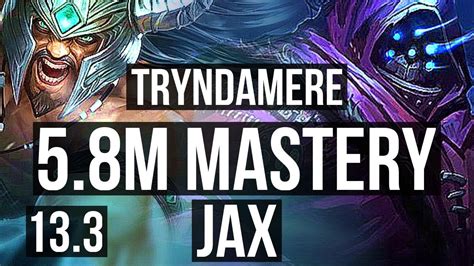 Trynda Vs Jax Top 5 8m Mastery Quadra 7 Solo Kills 800 Games