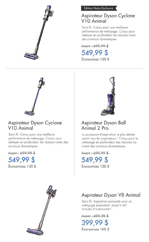 Dyson soldes du Vendredi Fou 2022 Québec Black Friday