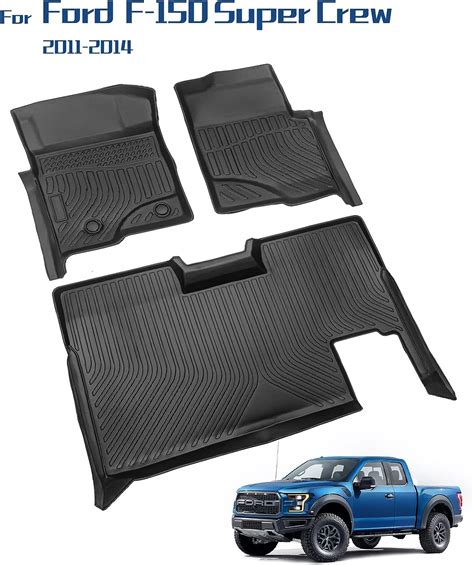 Landrol Heavy Duty Floor Mats Replacement For Ford F 150f150 Super Crew 2011 2012