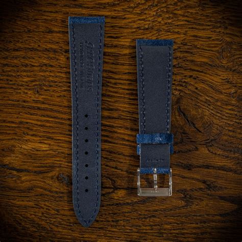 GLC Straps Cinturino Vintage M5 Scamosciato Blu Scuro Filo Blu