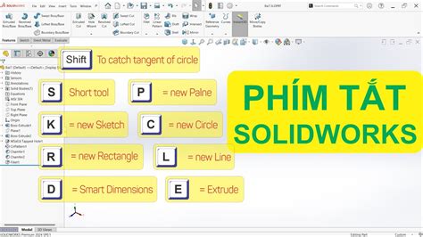 C Ch T O Ph M T T Trong Solidwork Shortcut Keyboard Youtube