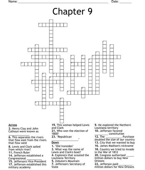 Chapter Crossword Wordmint