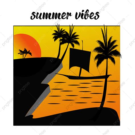 Summer T Shirt Vector PNG Images Summer Vibes T Shirt Design Summer