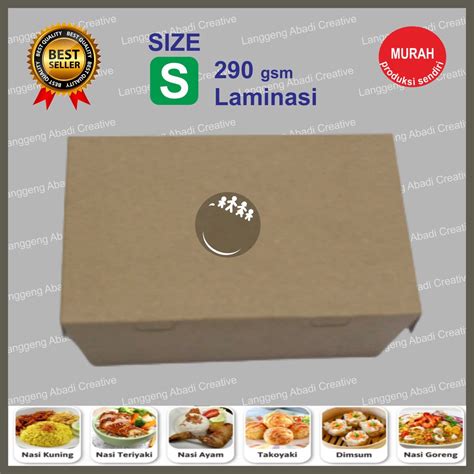 Jual Lunch Box Size S Gsm Kotak Makan Kertas Paper Box Kraft Dus