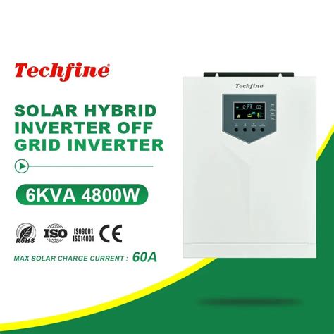 Techfine Wall Mounted 48vdc To 220vac 10kva Solar Inverter Built In