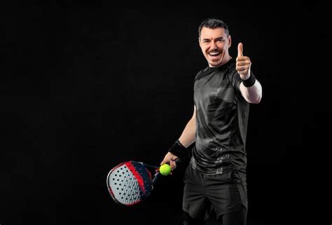 Premium Photo Padel Tennis Player Man Athlete With Paddle Tenis