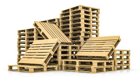 Stack Of Wooden Pallets Stock Illustration Illustration Of Cardboard